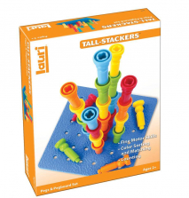 LAURI Tall-Stacker Pegs & Pegboard Early Learning Set