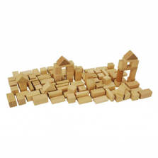 Heros Natural Wooden Building Blocks Set 50 Pieces