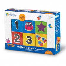 Learning Resources Numbers and Shapes Puzzle Blocks