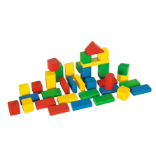 Heros Color Wooden Building Blocks Set 50 Pieces