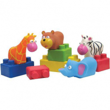 Mini EduAnimal - Soft, Flexible Building Blocks and Animals Set