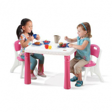 Step2 Lifestyle Kitchen Table and Chair Set - Pink