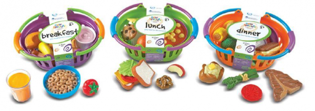 Learning Resources New Sprouts Breakfast, Lunch and Dinner Baskets