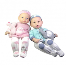 Madame Alexander Newborn Girl and Boy Twins Baby Doll - Blue/ Brown