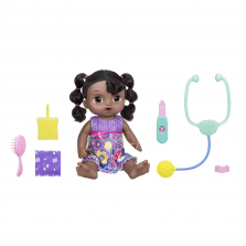 Baby Alive Sweet Tears Baby Doll Brunette with Purple Outfit