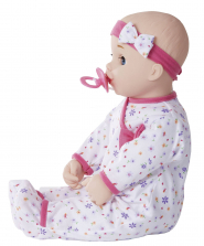 You & Me Sweet Dreams 18 Inch Baby Doll - Caucasian in Floral Print with Hot Pink Trim