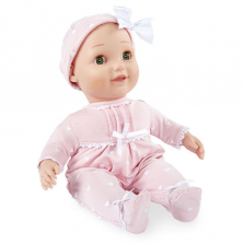 You & Me Baby So Sweet 16 Inch Nursery Doll Blonde with Green Eyes in Pink Sleeper