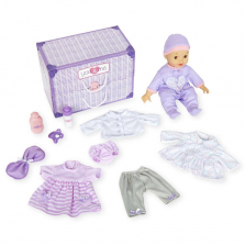 You & Me 14 Inch Baby Doll with Keepsake Storage Trunk-Purple