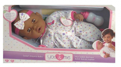 You & Me 18 inch Sweet Dreams Baby Doll - African American