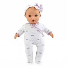 You & Me Baby So Sweet 16 inch Nursery Doll Brunette with Brown Eyes in Lilac Footie