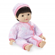 You & Me 14 Inch Chatter and Coo Baby Doll - Asian Girl in Pink Heart Pattern