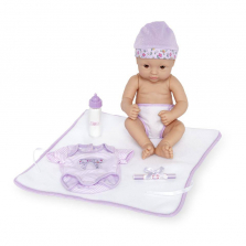 You & Me Baby's First Day Newborn Baby Doll Set - Purple