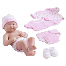 14 inch La Newborn Deluxe Layette Doll Set - Pink