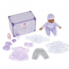 You & Me 14 inch Purple Baby with Keepsake Basket Set - Ethnic