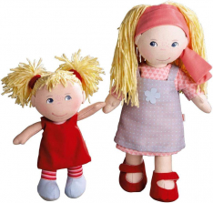 Haba 12 inch and 8 inch Soft Body Doll - Lennja and Elin Sisters