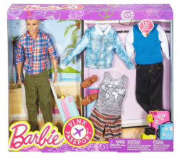 Barbie Pink Passport Ken Fashion Doll Gift Set