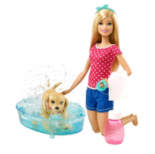 Barbie Splish Splash Pup and Doll Playset