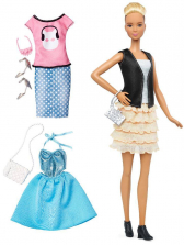 Barbie Fashionistas Fashion Doll Outfit - Leather and Ruffles
