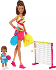 Barbie Tennis Coach Fashion Doll - Brown