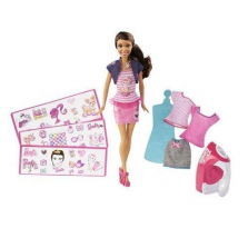 Barbie Iron On Style Feature Doll