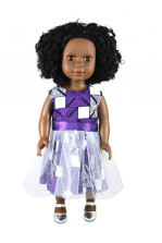 Ikuzi 18-inch Fashion Doll with Dark Brown Skin Tone