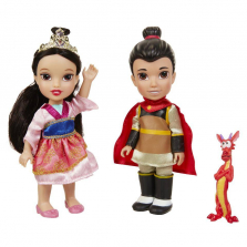 Disney Princess Petite Mulan and Shang Toddler Doll Gift Set