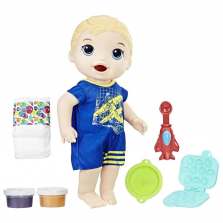 Baby Alive Super Snacks Snackin' Luke Baby Doll - Blonde