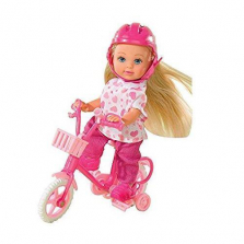 Evi Love My First Bike Doll - Blonde (Colors/Styles Vary)