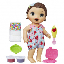 Baby Alive Super Snacks Snackin' Lily Baby Doll - Brunette
