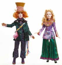 Disney Alice in Wonderland 11.5 inch Deluxe Collector Doll - Hatter and Alice