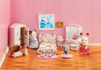 Calico Critters Floral Bedroom Set