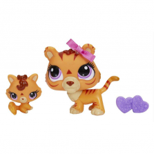 Littlest Pet Shop Pet and Friend - Tiger and Baby Tiger