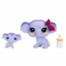 Littlest Pet Shop Pet and Friend - Elephant and Baby Elephant