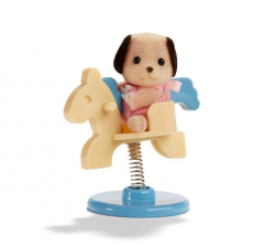 Calico Critters Friends in Mini Carry Cases - Dog and Spring Horse