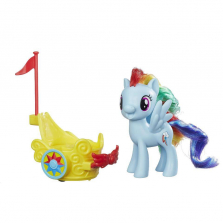 My Little Pony Friendship is Magic Rainbow Dash with Royal Spin-Along Chariot Doll - Rainbow