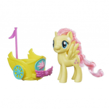 My Little Pony Friendship is Magic Fluttershy with Royal Spin-Along Chariot Doll- Light Pink