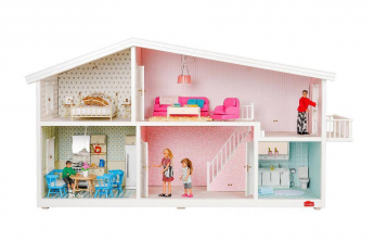 Toys R Us Illuminated Dollhouse Gift Set by Lundby