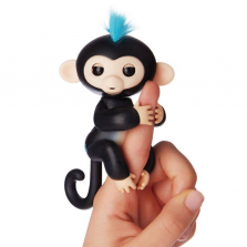 Интерактивная ручная мини -обезьянка -Fingerlings -Черная -Finn - WowWee -ОРИГИНАЛ