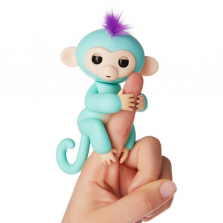 Интерактивная ручная мини -обезьянка -Fingerlings-Бирюзовая -Zoe -ОРИГИНАЛ