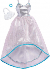 Barbie Complete Look Fashion Doll Outfit - Silver Opalescent Hi-Low Gown