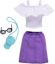 Barbie Complete Look Fashion Doll Outfit - Ruffle Top and Purple Skirt