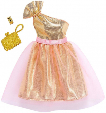 Barbie Complete Look Fashion Doll Outfit - One Shoulder Pink Tulle Gown