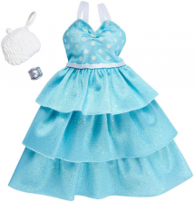 Barbie Complete Look Fashion Doll Outfit - Polka Dot Ruffle Mint Gown