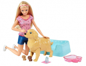 Barbie Newborn Pups Doll and Pets Playset