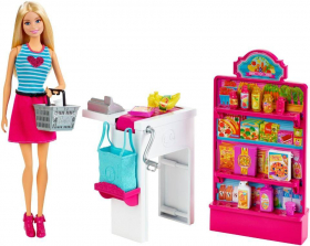Barbie Malibu Ave Grocery Store with Barbie Doll Playset