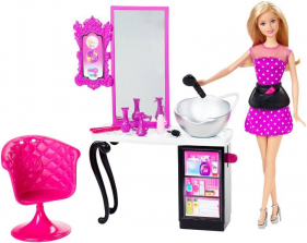 Barbie Malibu Ave Salon with Barbie Doll Playset