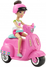 Barbie On The Go Pink Scooter and Doll