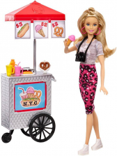 Barbie Pink Passport Hot Dog Stand Playset