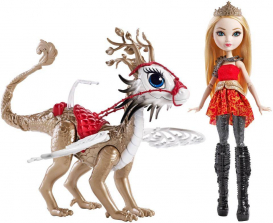 Ever After High Dragon Games Doll - Apple White with Dragon Rider