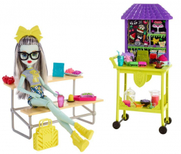 Monster High School Spirit Frankie Stein Doll Lunch Playset - Grey